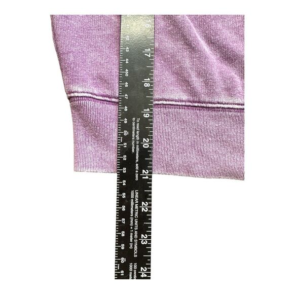 PINKVictoria’s Secret Women’s Off Shoulder Pullover M Purple Washed Cozy Sweats - Picture 9 of 11